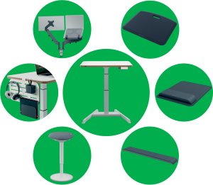 Leitz Biurko Ergo Białe 60 x 80 cm 9