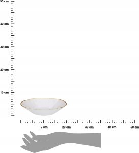 Home Styling Collection Szklany talerz głeboki ze złotą obwódką DATURA, 20 cm 3