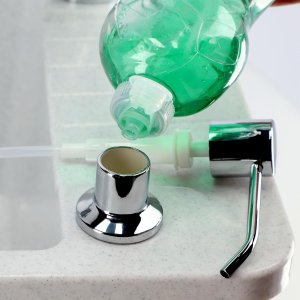 Dozownik do mydła SHOPUJ.PL DOZOWNIK SREBRNY MYDŁA PŁYNU DO MYCIA NACZYŃ DO ZLEWU 500 ML 4