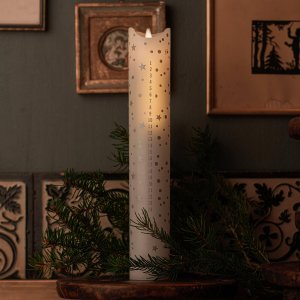 Sirius Sirius Sara Calendercandle Ø4,8xH29cm, Romantic Silver 2