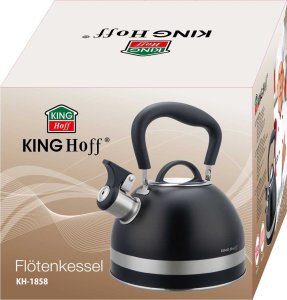 KingHoff Czajnik z gwizdkiem czarny 1.8l (KH-1858) 12