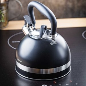KingHoff Czajnik z gwizdkiem czarny 1.8l (KH-1858) 7