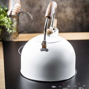 KingHoff Czajnik z gwizdkiem biały 2.5l (KH-1860) 6