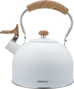 KingHoff Czajnik z gwizdkiem biały 2.5l (KH-1860) 10