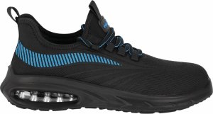 Reis BRWAVE S1 PL SR FO - Buty bezpieczne podnosek podeszwa olejoodporna poduszka powietrzna antyelektrostatyczne antypoślizgowe - czarno-niebieski 39 5