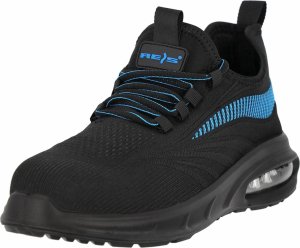 Reis BRWAVE S1 PL SR FO - Buty bezpieczne podnosek podeszwa olejoodporna poduszka powietrzna antyelektrostatyczne antypoślizgowe - czarno-niebieski 39 6