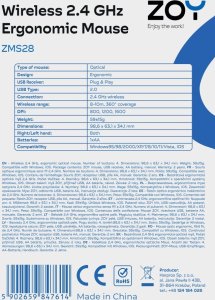 Mysz ZOY ZMS28 czarna 8