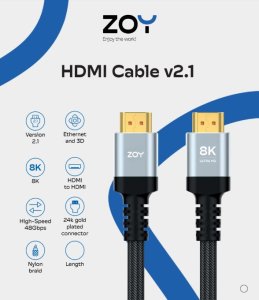 Kabel ZOY HDMI - HDMI 3m czarny (ZCH3) 4