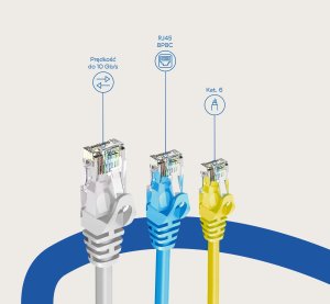 ZOY Kabel Sieciowy Ethernet Cat. 6 UTP CCA Żółty 5m ZCR5Y 2