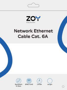 ZOY Kabel Sieciowy Ethernet Cat. 6 UTP CCA Żółty 0,5m ZCR05Y 5