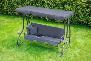 Funfit Huśtawka ogrodowa "Relax Plus" szara 4