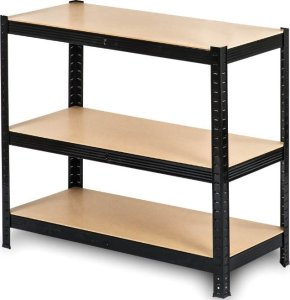 Funfit Regał metalowy magazynowy 180x90x40 cm czarny 10
