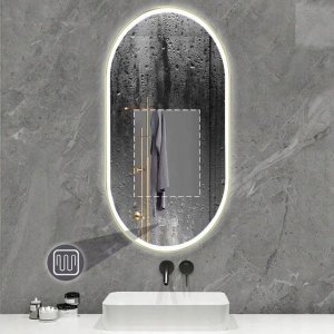 Lustro Tutumi LUSTRO ŚCIENNE LED OVL 50x100cm Złote 5
