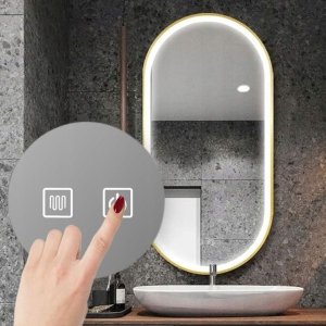 Lustro Tutumi LUSTRO ŚCIENNE LED OVL 50x100cm Złote 6