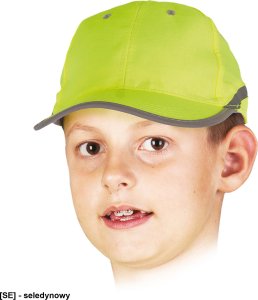 Reis CZFLUO-KIDS - Czapka z daszkiem w kolorze fluorescencyjnym dla dzieci - seledynowy M 2