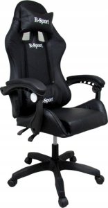 Fotel R-Sport Fotel Gamingowy K3 CZARNY dla gracza+masażer 2