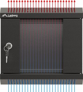 Lanberg ML SZAFA INSTALACYJNA RACK WISZĄCA 10" 6U 300X300 SZARA DRZWI PRZESZKLONE LANBERG (FLAT PACK) 11