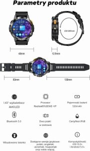 Smartwatch Gravity Zegarek męski SMARTWATCH GT22-5 30