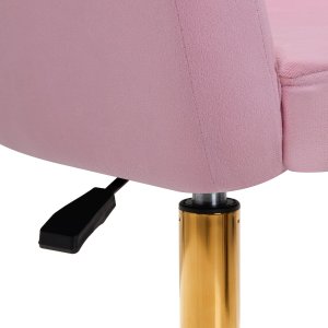Activeshop 4Rico fotel obrotowy QS-BL14G aksamit różowe 8
