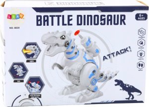 LeanToys Robot Dinozaur Z Wyrzutnią Strzałek Światła Dźwięki Biały 6