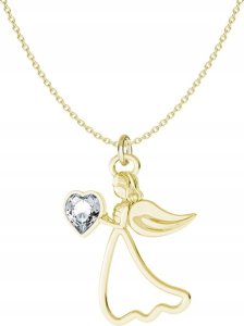 Radziszewska Jewellery Złoty Naszyjnik z Aniołkiem na Komunię Święta SREBRO 925 ŻYCZENIA 2