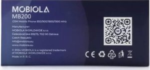 Telefon komórkowy Vega Mobiola MB200 Dual SIM Czarny 3