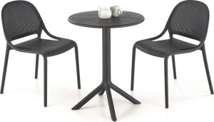 Halmar Stolik ogrodowy CALVO 60x60 czarny z tworzywa PVC HALMAR 3