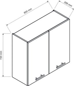 Stolkar Zestaw mebli kuchennych ANIKA 2,0x2,6 grafitowy STOLKAR 16
