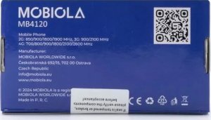 Telefon komórkowy Vega TELEFON GSM MOBIOLA MB4120 4G TELEFON DLA SENIORA TURKUSOWY> 4