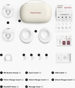 Laktator Momcozy MOMCOZY Podwójny Przenośny Bezprzewodowy Laktator M5 7