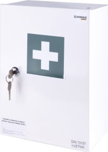 Polska Firma Apteczka naścienna Donau Safety 30.2" DIN 13157 (+ ustnik) metalowa 3