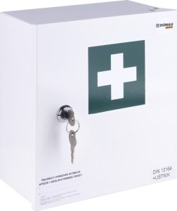 PK-MOT Apteczka naścienna Donau Safety 20" DIN 13164 (+ ustnik) metalowa 2