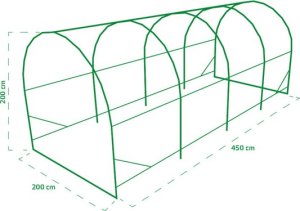 Garden King Szklarnia ogrodowa Atrium tunel foliowy 4,5x2x2 m 3