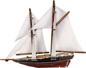 Jokomisiada Puzzle 3D statek żaglowiec BLUENOSE 80 ele ZA2906 2