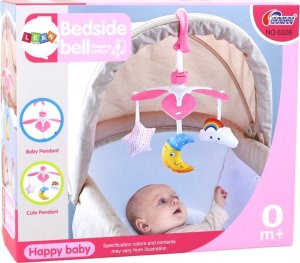 LeanToys Karuzela Łóżeczkowa Dla Dzieci Klips Niebo Różowa 4