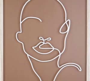 Art-Pol Dekoracja ścienna z metalowym motywem twarzy, ART LINE 3