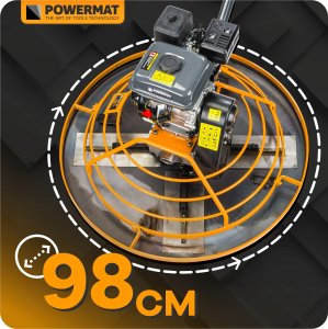 Powermat ZACIERACZKA SPALINOWA DO BETONU 100CM 7KM + TALERZ DO ZACIERANIA POWERMAT 13
