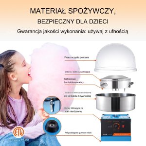 Maszynka do waty cukrowej Vevor Elektryczna Maszyna do Waty Cukrowej Niebieska 3