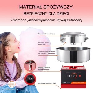 Maszynka do waty cukrowej Vevor Elektryczna Maszyna do Waty Cukrowej 3