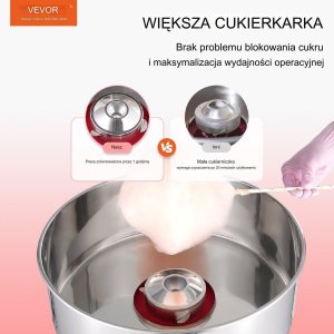 Maszynka do waty cukrowej Vevor Elektryczna Maszyna do Waty Cukrowej 7
