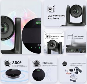 Kamera Book on Demand Ltd. ZESTAW TONGVEO All-in-1 system kamer do wideokonferencij mikrofon 1080p 5