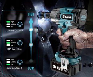 Klucz udarowy Black&Decker Akumulatorowy klucz udarowy Uaoaii 1/2"1000 Nm 4000mAh wiertarka 2400 obr/m 3