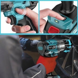 Klucz udarowy Black&Decker Akumulatorowy klucz udarowy Uaoaii 1/2"1000 Nm 4000mAh wiertarka 2400 obr/m 6