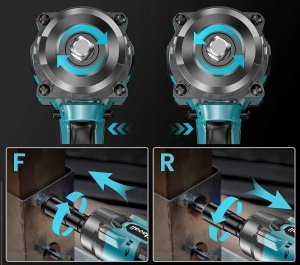 Klucz udarowy Black&Decker Akumulatorowy klucz udarowy Uaoaii 1/2"1000 Nm 4000mAh wiertarka 2400 obr/m 8