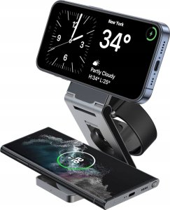 Ładowarka Vega Bezprzewodowa Ładowarka 3w1 QI MagSafe na Telefon Zegarek Słuchawki Proove / Titan Volt 9