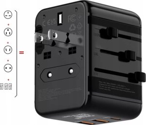 Verk Przejściówka Wtyczka Gniazdo Adapter Podróżny USA UK EU 2x USB 1x USB-C 20W 5