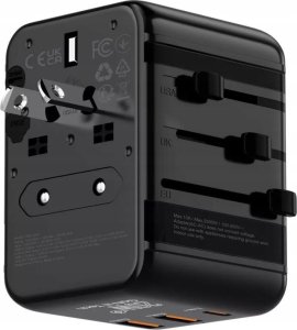 Verk Przejściówka Wtyczka Gniazdo Adapter Podróżny USA UK EU 2x USB 1x USB-C 20W 8