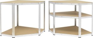 Profi Tools Regał metalowy rogowy magazynowy Zeus 180x90x40 cm 5 półek nośność 875 kg 5