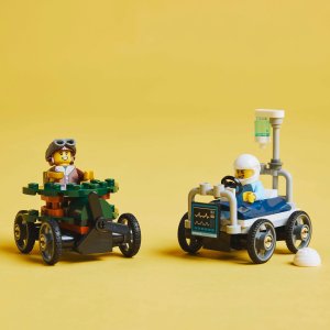 LEGO City Zestaw wyścigówek: samolot kontra łóżko szpitalne (60459) 2