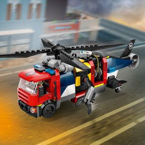 LEGO City Zestaw z helikopterem, wozem strażackim i łodzią podwodną (60462) 5